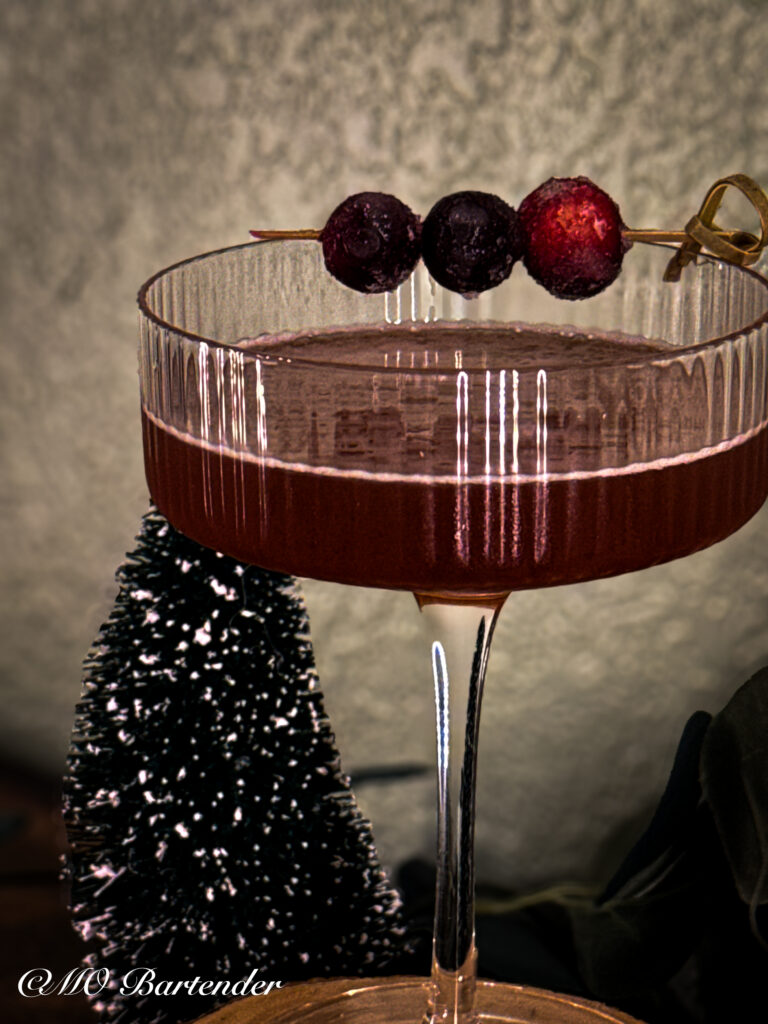 Spiced Maple Cranberry Whiskey Sour